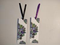 Pack of 6 Bookmarks, Choose between Gem Colored Succulent and/or Shark Bookmark
